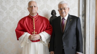 Mahmud Abbas, Papa 14'üncü Leo ile görüştü