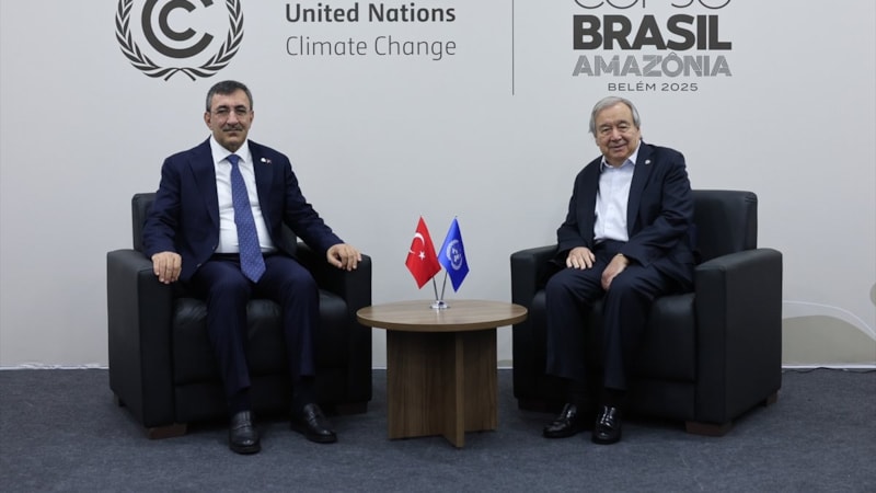 Cevdet Yılmaz, BM Genel Sekreteri Guterres ile bir araya geldi
