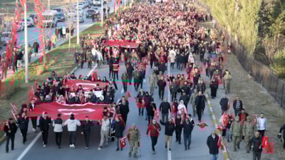 Erzurum'da 'Aziziye Destanı'nın 148. yılı' için yürüyüş düzenlendi