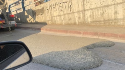 Elazığ'da yola beton döken miksere 668 bin TL ceza