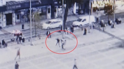 Samsun'da uçan tekmeli kavga kamerada