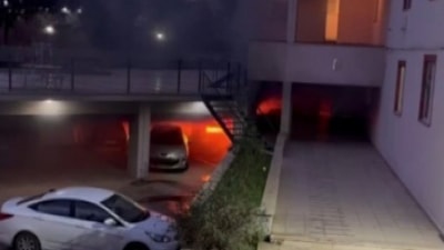 Kahramanmaraş’ta elektrikli otomobilde yangın