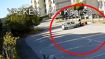 Bursa'da ehliyetsiz sürücünün çarptığı motosikletteki kurye yaralandı