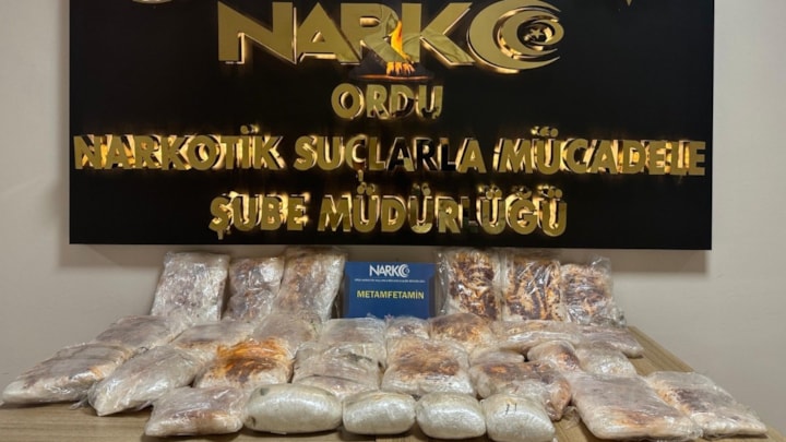 Ordu'da 25 kilo metamfetamin ele geçirildi