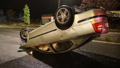 Nevşehir'de önce otomobiliyle takla attı, sonra kaza yerinden kaçtı