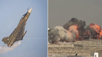 Dubai'de Hindistan'a ait savaş uçağı gösteri sırasında düştü