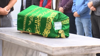 İstanbul'da kazada ölen Kaan bebeğe veda