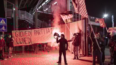 İtalya'da İsrail takımı Maccabi Tel Aviv'e protesto