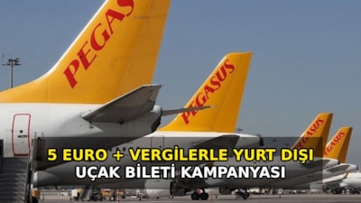Biletler kapış kapış gidiyor! Pegasus 5 euroluk yurt dışı uçuşlarını açtı