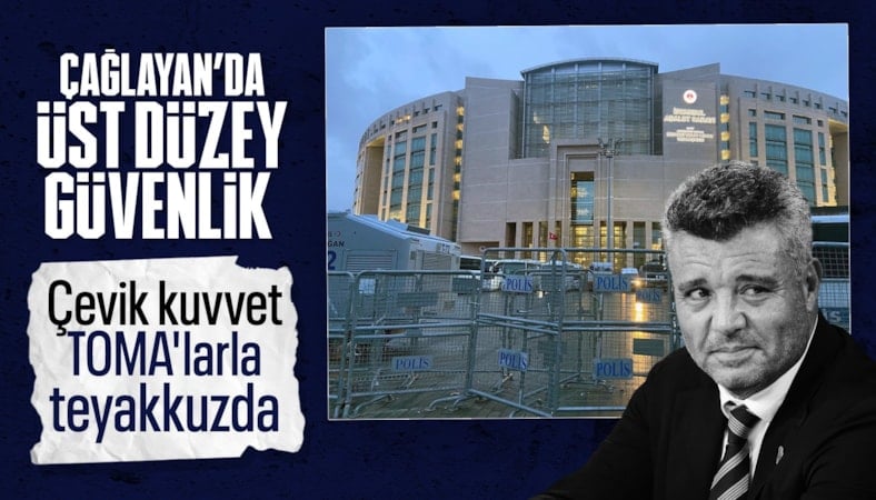 Çağlayan’da 'Saadettin Saran' tedbiri: Adliye önünde geniş güvenlik önlemi alındı