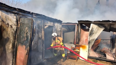 Hatay'da işçilerin kaldığı konteynerde yangın