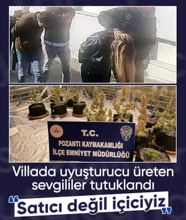 Adana'da sistem kurup uyuşturucu üretilen villaya operasyon: 2 tutuklama