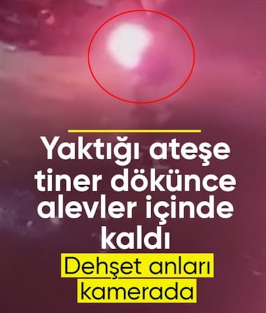 Şanlıurfa'da dehşet anları: Ateşe tiner döktü, alevler içinde kaldı