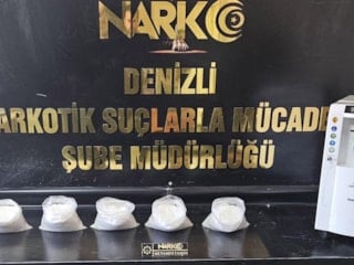 Denizli'de solunum cihazına gizlenen uyuşturucu ile yakalandı