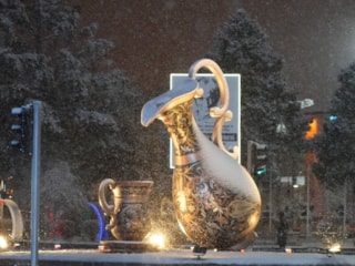 Erzincan’da kar yağışı