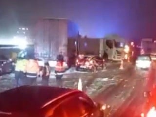 Bolu Dağı Tüneli'nin İstanbul istikameti çıkışında zincirleme kaza