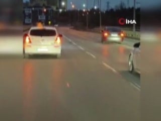 İstanbul'da konvoydan havaya ateş açtı