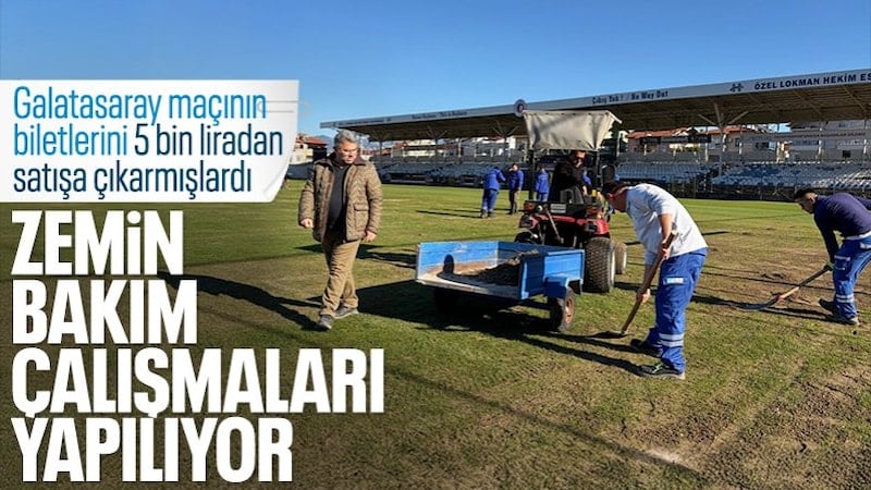 Fethiyespor'da Galatasaray maçı öncesi zemin telaşı