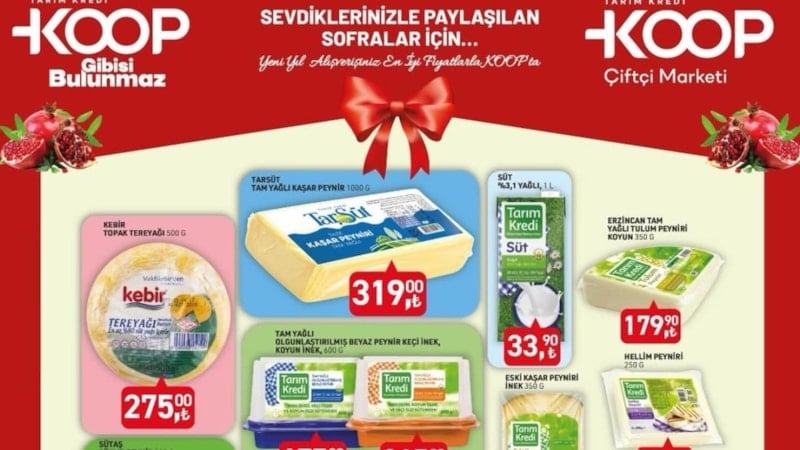 KOOP Market'te 31 Aralık fırsatları: Peynir şenliği başladı! Fiyatlar en dipte...