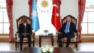 Cumhurbaşkanı Erdoğan, Somali Cumhurbaşkanı Mahmud ile bir araya geldi