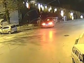 Amasya’da otomobilin nehre düştüğü kazanın görüntüleri ortaya çıktı