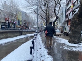 Kastamonu'da kar yeniden etkisini gösterdi