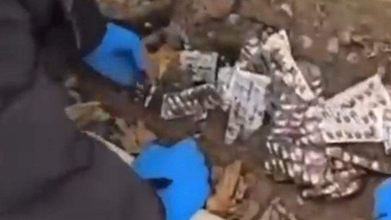 İzmir'de bahçeden 9 bin uyuşturucu hap çıktı