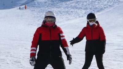 Erzurum Palandöken'de kayak keyfi