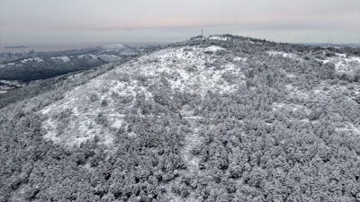 Aydos Ormanı beyaza büründü: Kar manzarası havadan görüntülendi