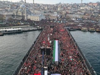Galata Köprüsü’nde Filistin yürüyüşüne ilişkin toplanma alanları ve ulaşım detayları belli oldu