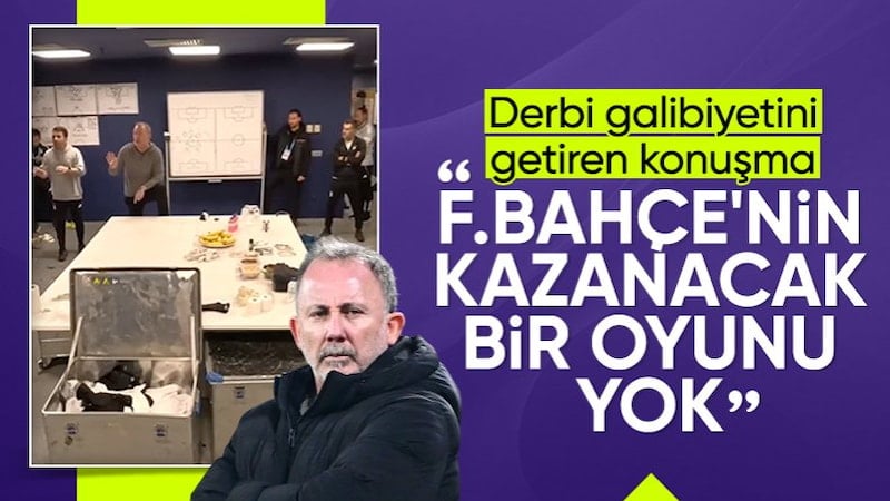 Sergen Yalçın'ın Fenerbahçe maçının devre arasında yaptığı konuşma yayınlandı