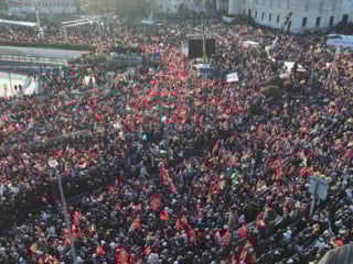 Galata Köprüsü'nde Filistin için toplandılar: 520 bin kişi tek yürek oldu