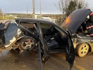 Sakarya'da köpeğe çarpmamak için direksiyonu kırdı