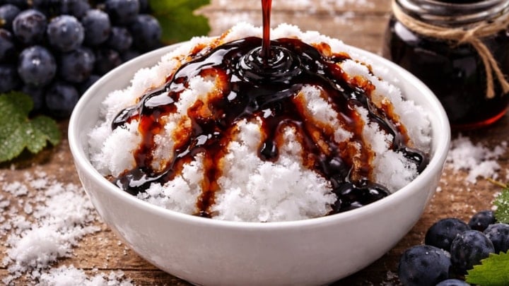 Un yok, irmik yok: Bu helva kardan yapılıyor...