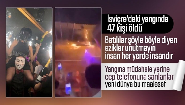 İsviçre'de 47 can alan yangının başladığı anın görüntüleri ortaya çıktı