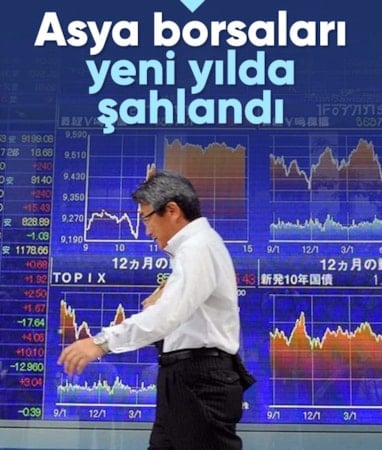 Asya borsalarından yeni yılda teknoloji rallisi