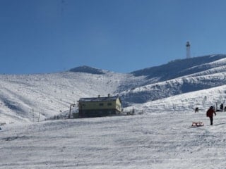 Ankara Elmadağ'da kayak keyfi