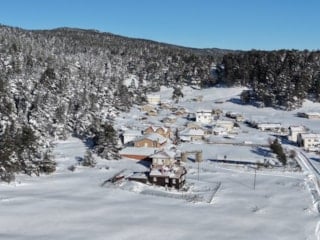Sarıalan Yaylası kışa büründü: 14 köyün yaylasında kartpostallık manzara