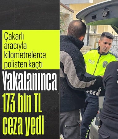 Bursa'da çakarlı araçla kilometrelerce polisten kaçtı: Yakalanınca 173 bin TL ceza yedi