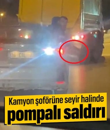 Ankara kamyona pompalı tüfekle saldırı anı kamerada: 3 şüpheli tutuklandı