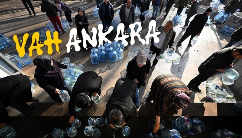 Ankara'da kesintiler nedeniyle vatandaşlar çeşmelerden su dolduruyor