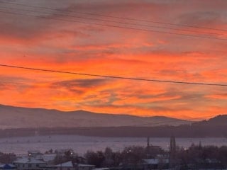 Ardahan'da gökyüzünde kızıl şölen