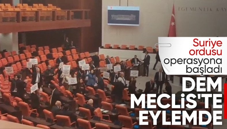 DEM Parti'den TBMM'de Suriye protestosu