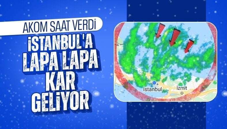 AKOM saat verdi: İstanbul'a kar geliyor