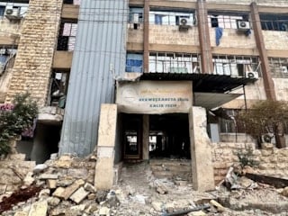 Terör örgütü YPG/SDG’nin Halep'te karargaha çevirdiği hastane görüntülendi