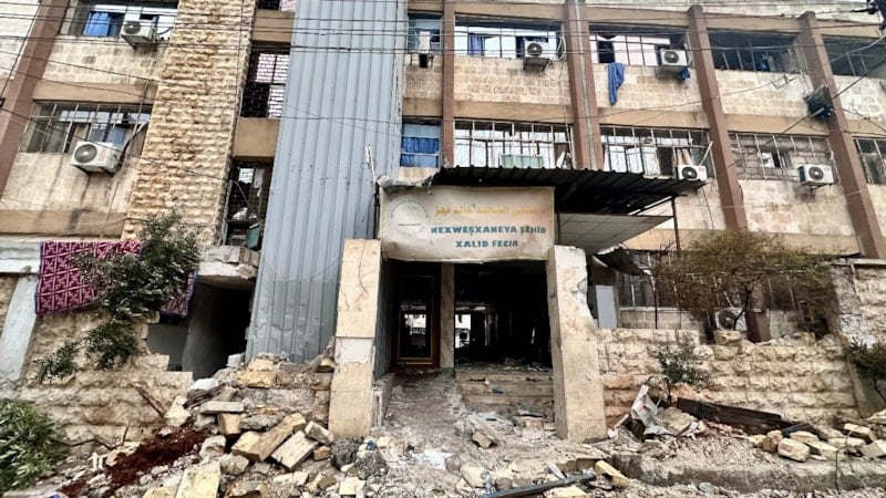 Terör örgütü YPG/SDG’nin Halep'te karargaha çevirdiği hastane görüntülendi