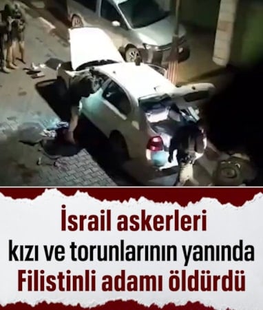 İsrail askerleri torunlarının yanında Filistinliyi öldürdü