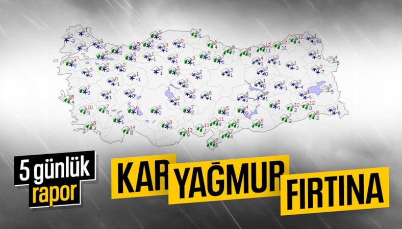 Türkiye soğuktan adeta donuyor: Kar yağışı birçok bölgede devam edecek