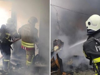 Hatay'da alevlere teslim olan konteyner kullanılamaz hale geldi