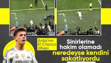Arda Güler sinirlerine hakim olamadı: Su şişesini tekmelerken yere düştü